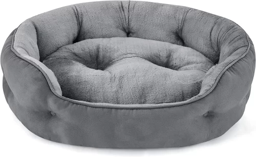 Oval Dog Bed & Cat Bed Grey Colour Machine Washable