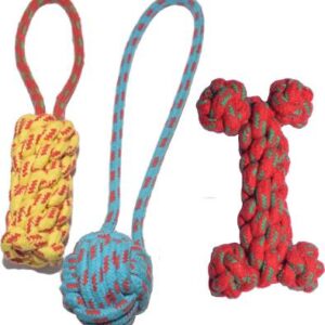 Toffee Teeth Cleaning Rope Chew Toys for Dogs